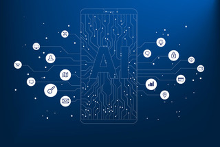 人工智能科技5G商务背景手机AI背景